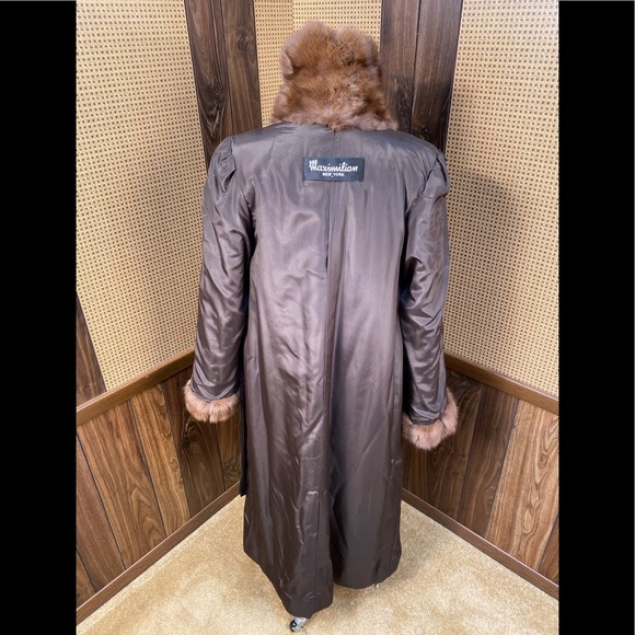 Vintage Maximilian Full Length Russian Sable Fur Coat Large - Picture 10 of 12